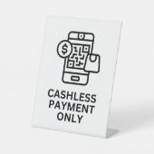 キャッシュレス支払い専用サイン、卓上看板リテール 台座サイン (正面)