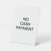 キャッシュレス支払標識、現金支払標識なし 台座サイン (正面)