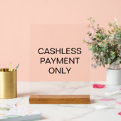 キャッシュレス決済のみ小売業者向けアクリルサイン アクリルサイン (ウェディング)