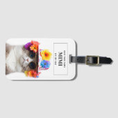 キャッスタイリッシュクールトフローラ眼鏡ペットの足 ラゲッジタグ (正面横)