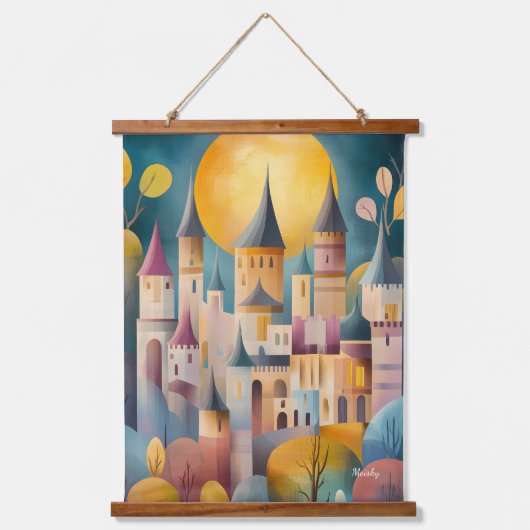 キャッスルお洒落ビレッジアートワーク 吊り下げ型タペストリー (正面)