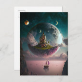 キャッスルインザムーンアートハガキ ポストカード (正面/裏面)