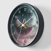 キャッスルインザムーンファンタジーアート 壁時計 (傾斜)