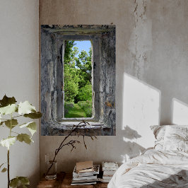 キャッスルウィンドウの錯覚がビューの効果を作成 ポスター