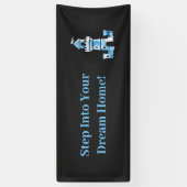 キャッスルウォーターカラーアートウェルカムバナー 横断幕 (縦)