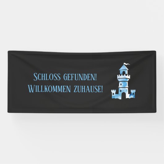 キャッスルウォーターカラーアートウェルカムバナー 横断幕 (横)