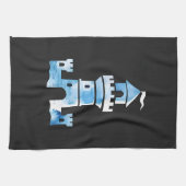 キャッスルウォーターカラーアートキッチンタオル キッチンタオル (横)