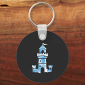 キャッスルウォーターカラーアートキーチェーン キーホルダー (正面)