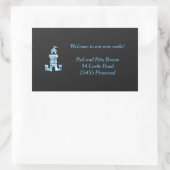 キャッスルウォーターカラーアートステッパーソナライズされたカー 長方形シール (バッグ)