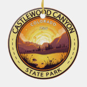 キャッスルウッドキャニオン州パークコロラドバッジ セラミックオーナメント (裏面)