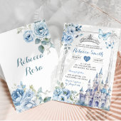 キャッスルエレガントシルバーダスティブルーキンセアニラ 招待状