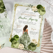 キャッスルエレガント金ゴールドセージ王室のグリーンキンセアニラ 招待状