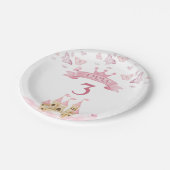 キャッスルオブドリームピンクプリンセス蝶 ペーパープレート (アングル)