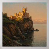 キャッスルオンアクリフ – パステル絵を描ズスタイルシースケープ ポスター (正面)