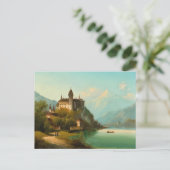 キャッスルオンマウンテンレイク | ヨハン・ウィルヘルム・ジャンコウスキー ポストカード (スタンド正面)