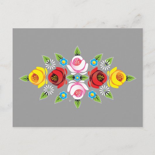 キャッスルキャナル伝統的フォークアート ポストカード (正面)