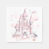 キャッスルキングダムプリンセス1st誕生日パーティー スタンダードカクテルナプキン (正面)