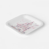 キャッスルキングダムプリンセス1st誕生日パーティー ペーパープレート (傾斜あり)