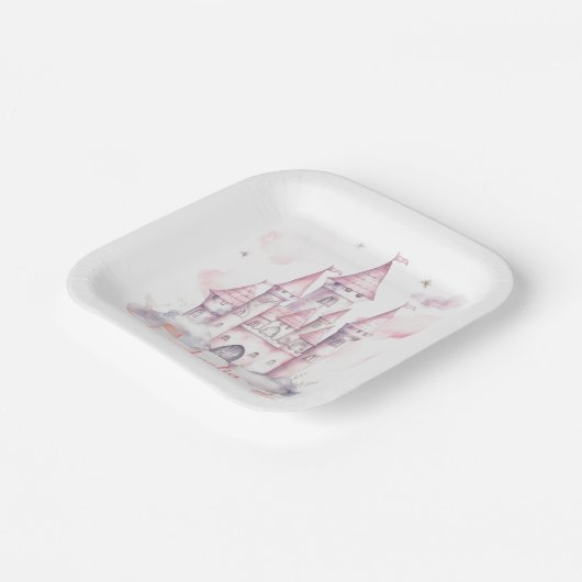 キャッスルキングダムプリンセス1st誕生日パーティー ペーパープレート (傾斜あり)