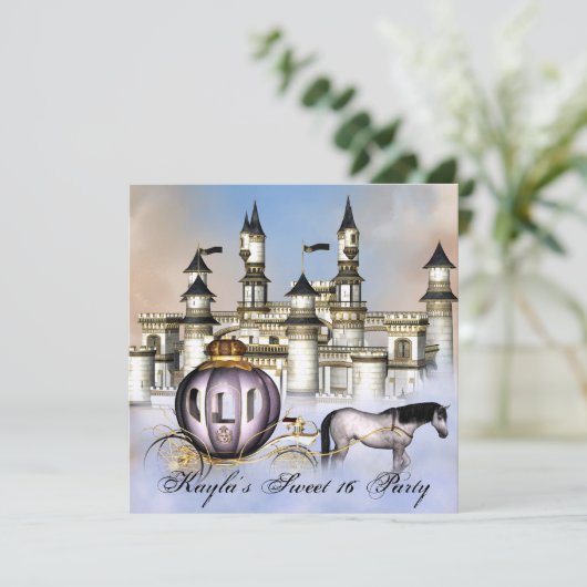 キャッスルクラウドプリンセスフェアユタリースウィート16パーティー 招待状 (スタンド正面)