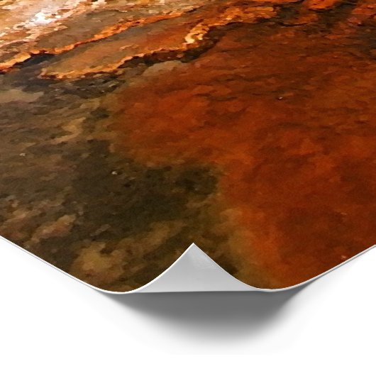 キャッスルゲイザー噴火イエローストーン国立公園。 ポスター (角)