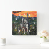 キャッスルシュロスヌシュワンシュタイン スクエア壁時計 (ホーム)