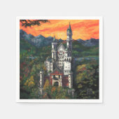 キャッスルシュロスノイシュヴァンシュタイン スタンダードカクテルナプキン (正面)