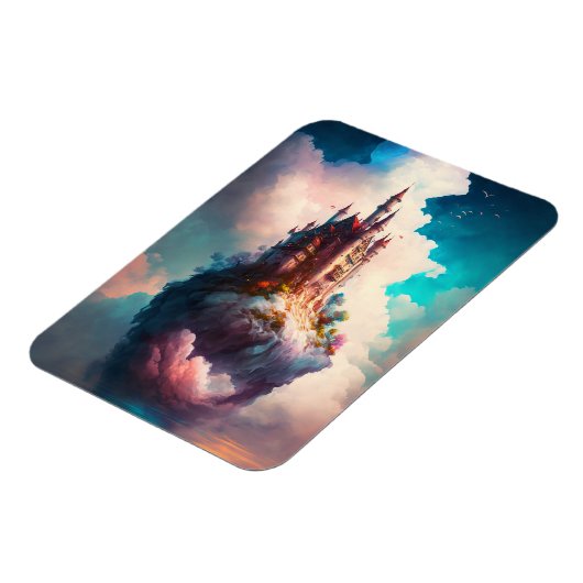 キャッスルスカイクラウドファンタジーアートマグネット マグネット (左側)