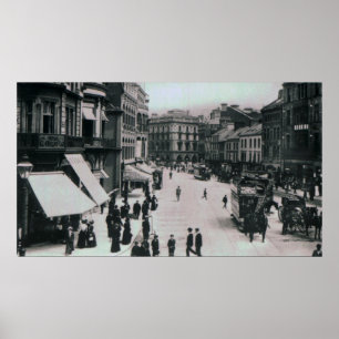 キャッスルスクエア、ベルファスト、c.1902 ポスター