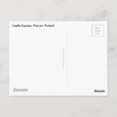 キャッスルスクエア、ワルシャワ、ポーランド ポストカード (裏面)