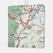 キャッスルデールユタの地図 セラミックオーナメント (左)