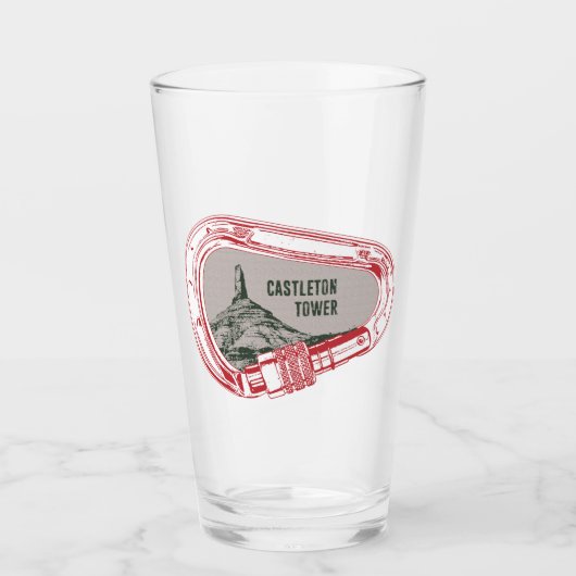 キャッスルトンタワー登山カラビナー タンブラーグラス (正面)