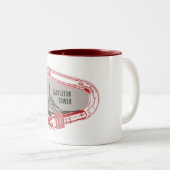 キャッスルトンタワー登山カラビナー ツートーンマグカップ (正面右)