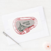 キャッスルトンタワー登山カラビナー 長方形シール (封筒)