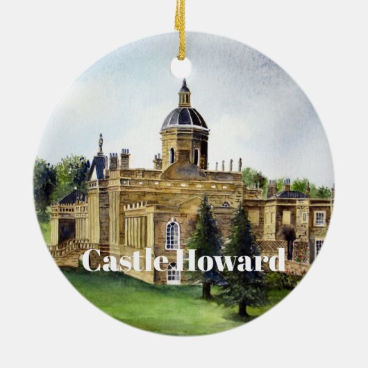 キャッスルハワードノースヨークシャーウォーター絵画カラーズ セラミックオーナメント (裏面)