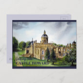 キャッスルハワードノースヨークシャー絵画ウォーターカラー ポストカード (正面/裏面)
