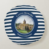 キャッスルハワードノースヨークシャー絵画ウォーターカラー ラウンドクッション (裏面)