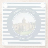 キャッスルハワードヨークイングランドウォーター絵画カラー ガラスコースター (裏面)