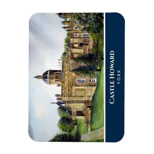 キャッスルハワードヨークイングランドウォーター絵画カラー マグネット (縦)