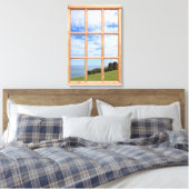 キャッスルバイザシー3Dエフェクトウィンドウビュー写真 キャンバスプリント (インサイチュ (寝室))