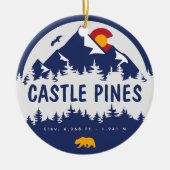 キャッスルパインズコロラドマウンテンズハイキング土産 セラミックオーナメント (正面)