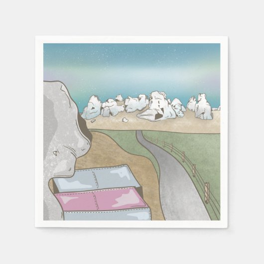 キャッスルヒルボルダングニュージーランド スタンダードカクテルナプキン (正面)