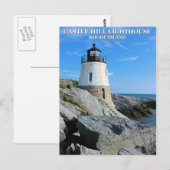 キャッスルヒルライトハウスロードアイランド ポストカード (正面/裏面)