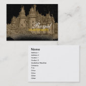 キャッスルフランスの・王室のビジネス・カード 名刺 (正面/裏面)