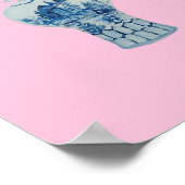 キャッスルブルー&ホワイトジンジャージャールアートプリント ポスター (角)