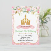 キャッスルプリンセス誕生日パーティーの招待 招待状 (スタンド正面)