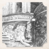 キャッスルペンシラートモノクローム ペーパーコースター (正面)