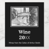 キャッスルペンシラートモノクローム ワインラベル (シングルラベル)