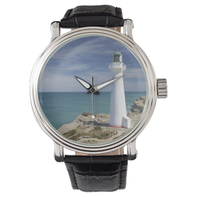 キャッスルポイントライトハウス、ケストレポイント、ワイララパ、 腕時計 (正面)