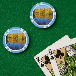 キャッスルメインの自然の黄金の鏡 ポーカーチップ